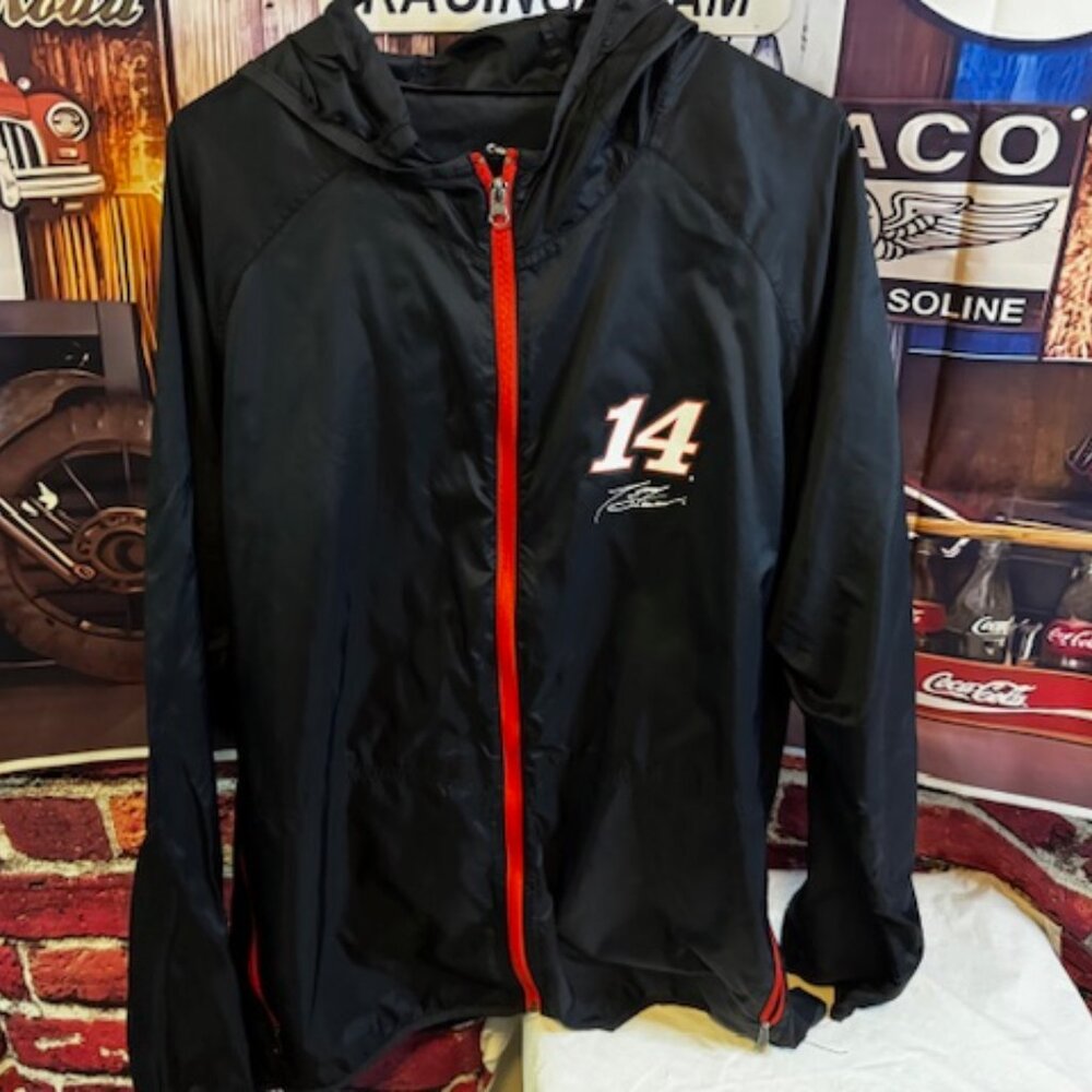 Tony Stewart Stewart–Haas Racing Mens Hooded Rain Coat Jacket Size XL